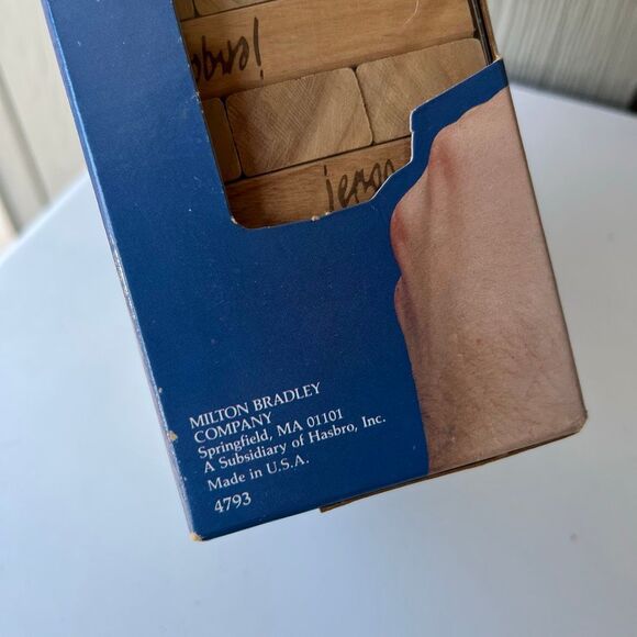 VTG 1986 MB Jenga (1992 Dist.) Believed Unused Black Box Classic Edition - Picture 6 of 9